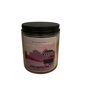 Bath and Body Works Berry Waffle Cone Scented Candle 7 Oz Single Wick Brand New